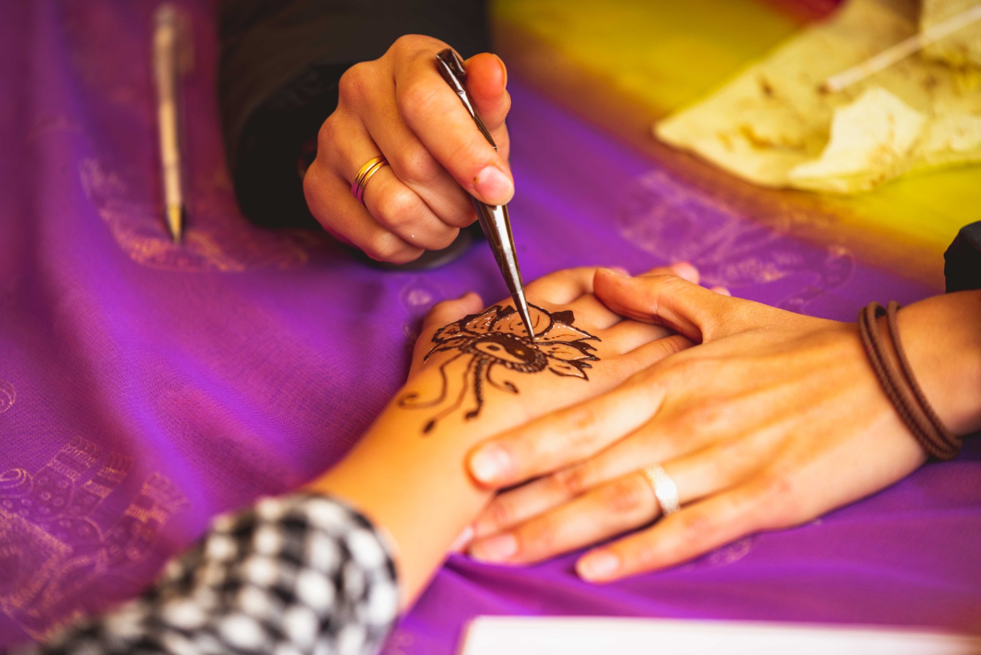 Henna patterns during Eid al–Fitr