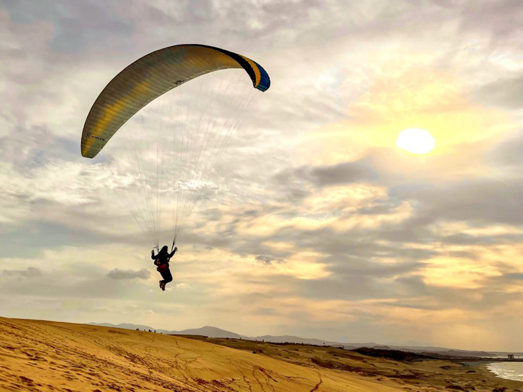 Paragliding at Tottori Sand Dunes