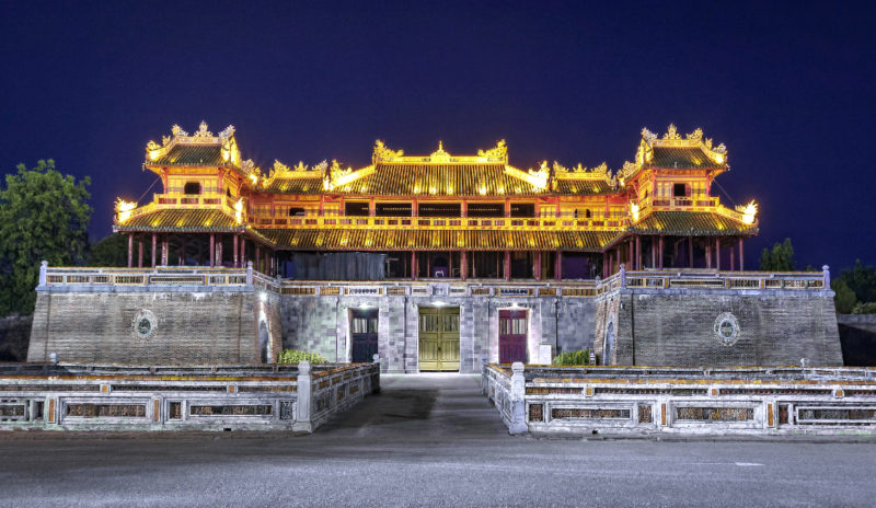 Image of Hue Imperial City at night