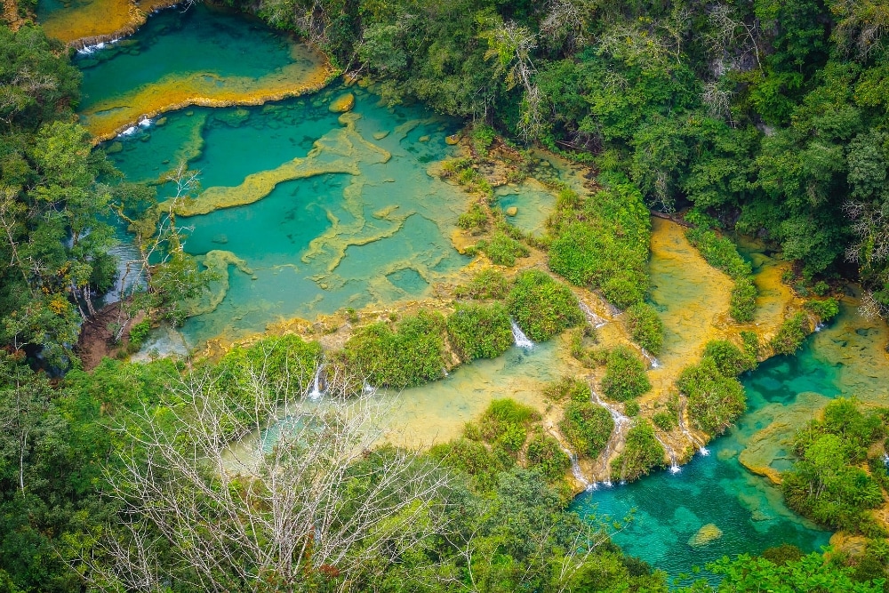 Swim in the limestone pools of Semuc Champey