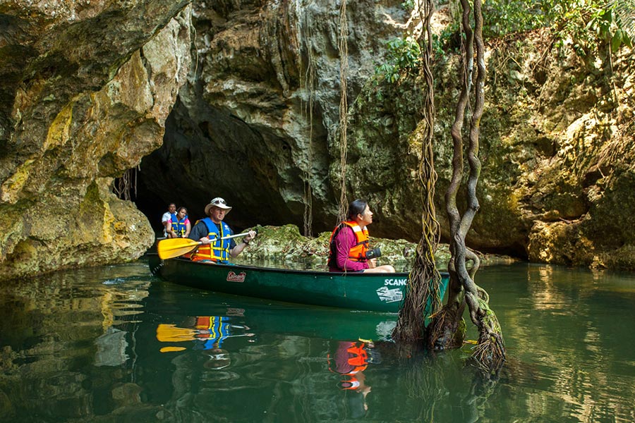 Go on a cave kayaking or tubing adventure