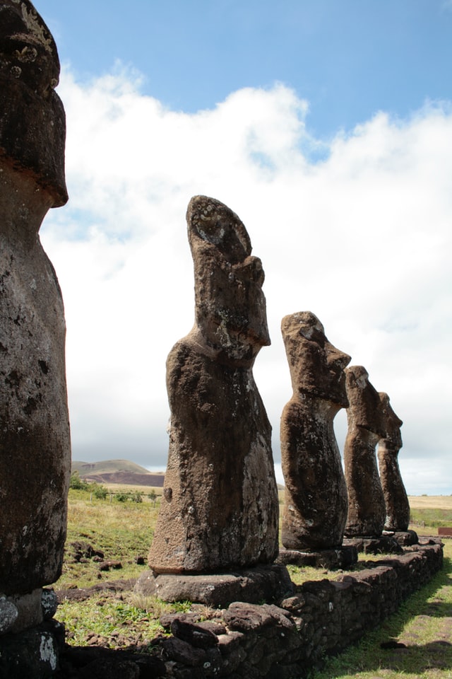 Head to Easter Island to see the Polynesian moai statues