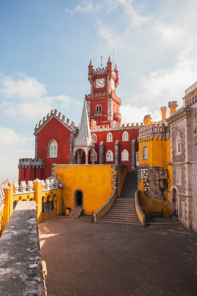 Visit the colorful Pena Palace up in the Sintra Hills