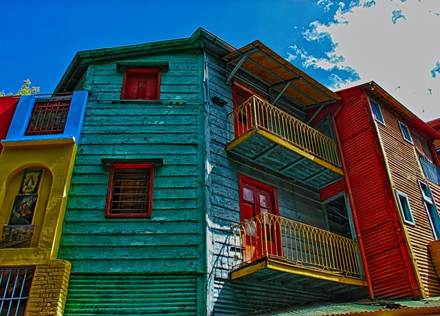 Colorful houses in Barrio de La Boca