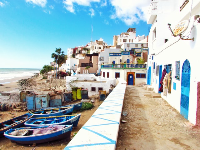 Beach in Taghazout, Morocco