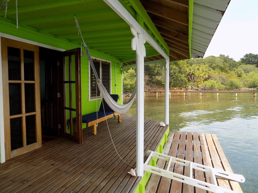 Deck of bungalow at Mango Creek Lodge
