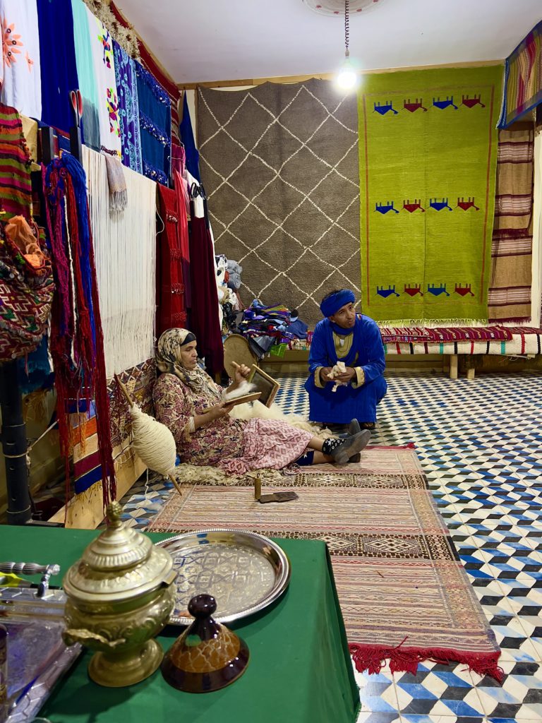 Weaving demonstration in Morocco