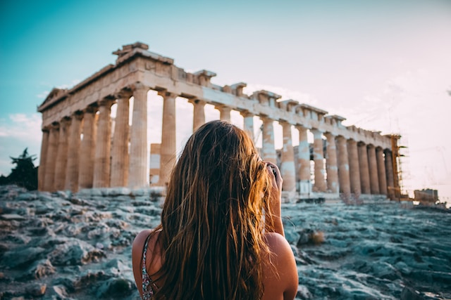 Woman at Acropolis, Greece