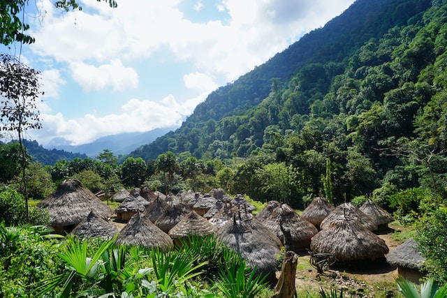 nipa huts in the mountains of Magdalena