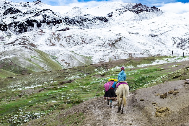 Locals in the mountains of Peru