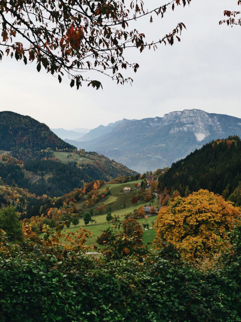 South Tyrol mountainscape in fall
