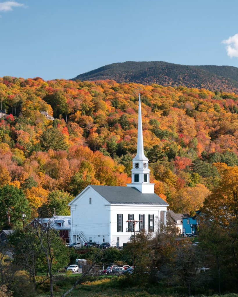 Fall foliage in Stowe, Vermont