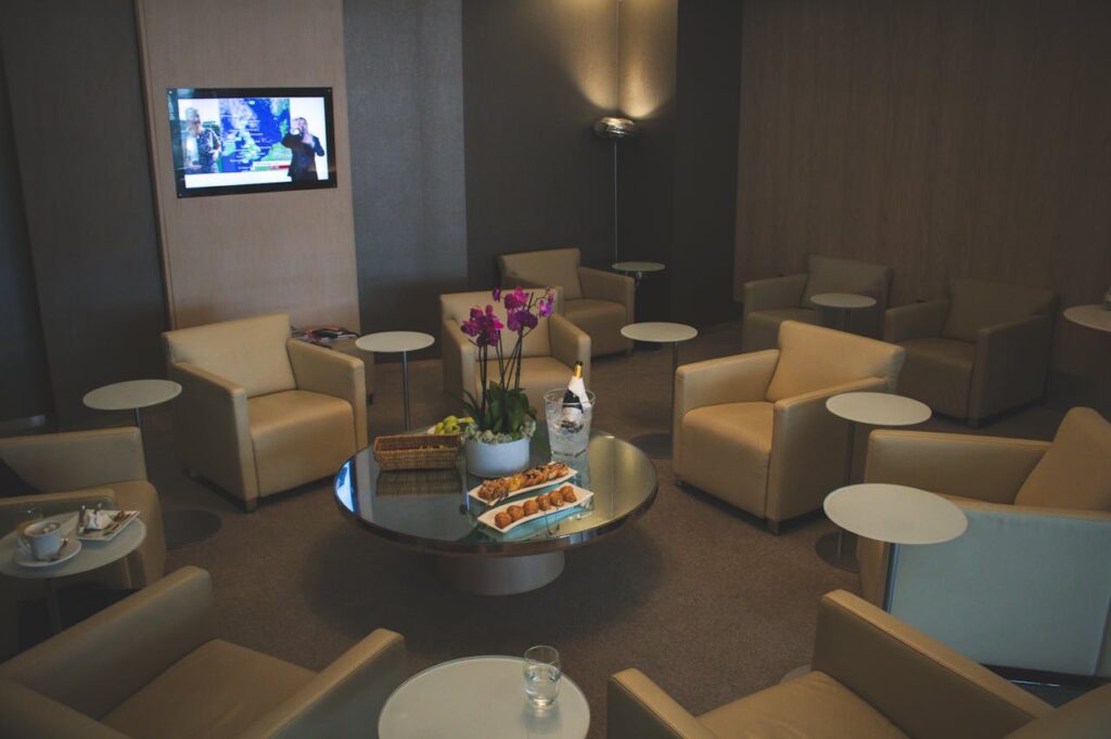 Business class airport lounge