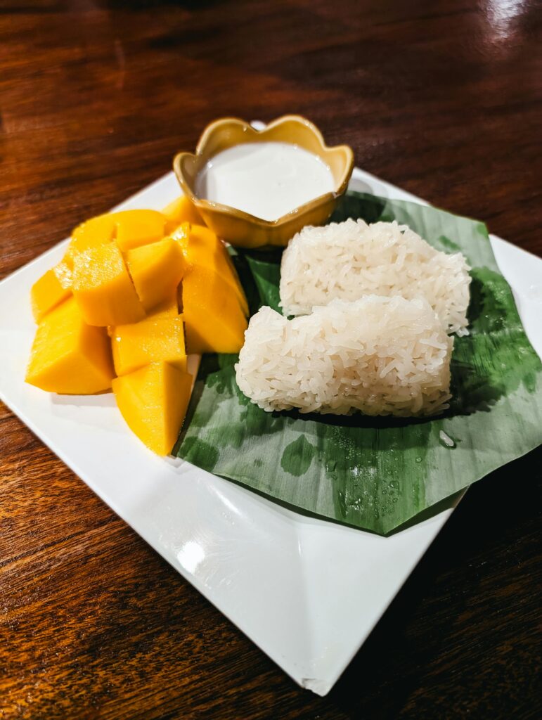 Mango sticky rice (khao niao mamuang) — Thai food