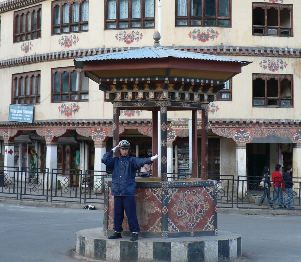 Travel to Bhutan - Thimphu traffic