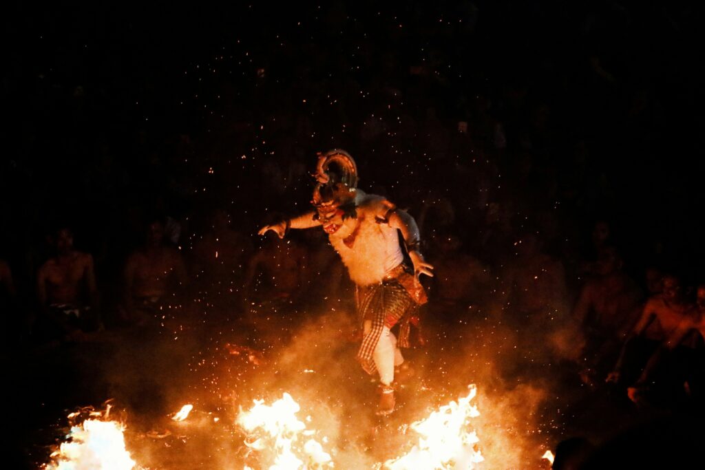 Fire dance photography